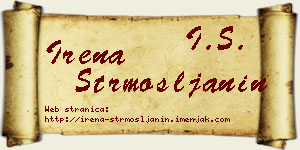 Irena Strmošljanin vizit kartica